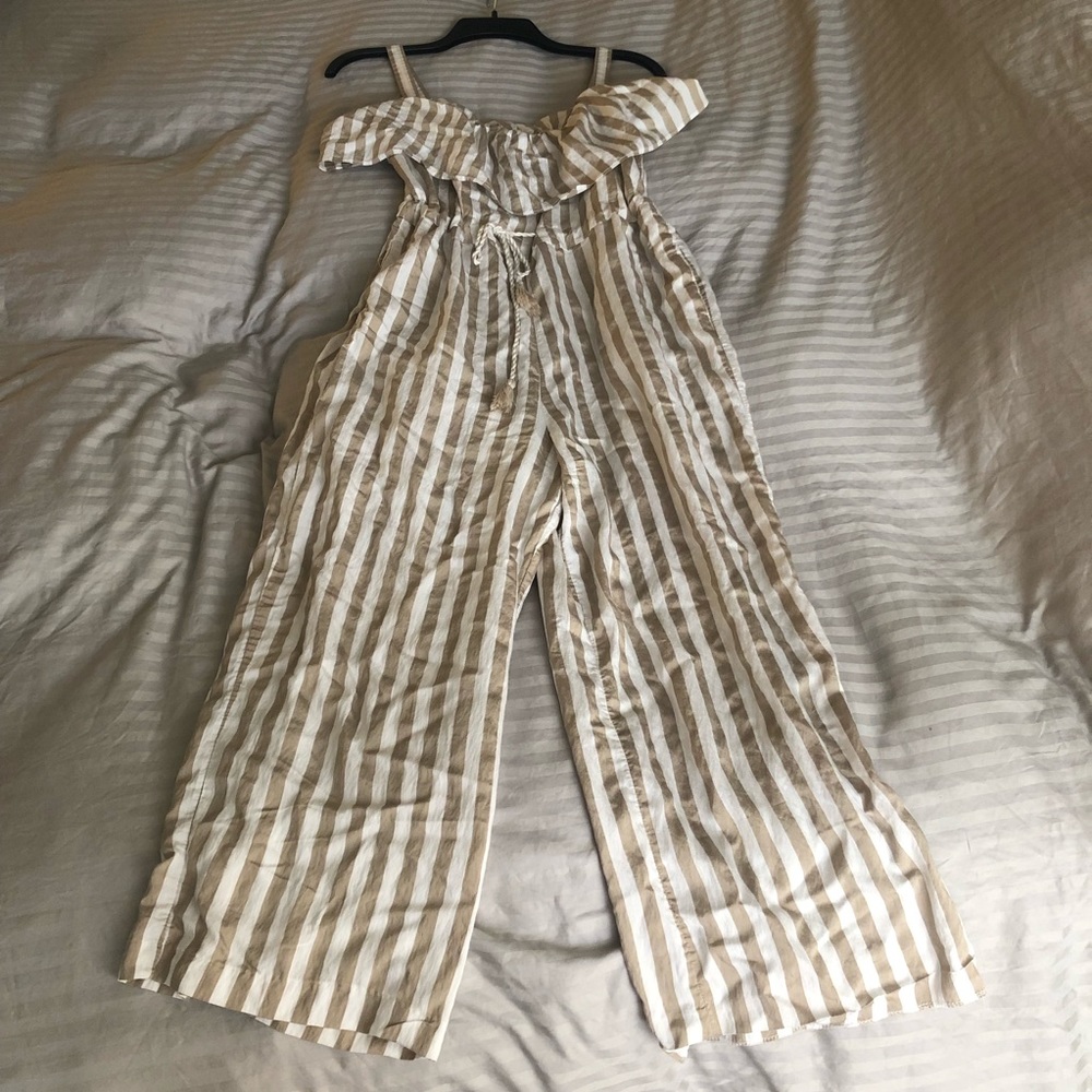 Zara striped jumpsuit